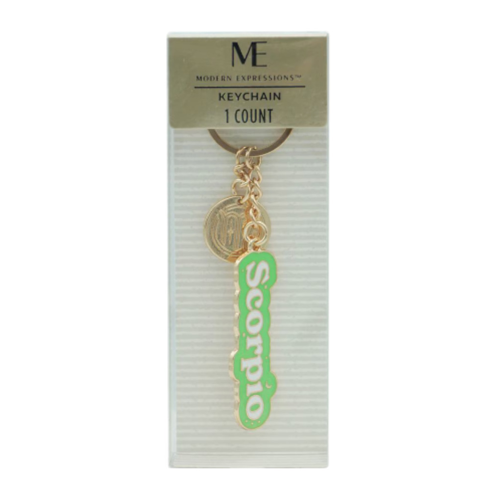 Zodiac Keychain Metal and Enamel "Scorpio" Modern Expressions One Size New